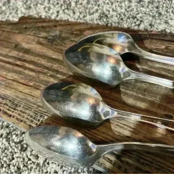 Oneida Community Plate Grosvenor Pattern 4 Tablespoons + 1 Serving Spoon 1921 - Picture 6 of 10